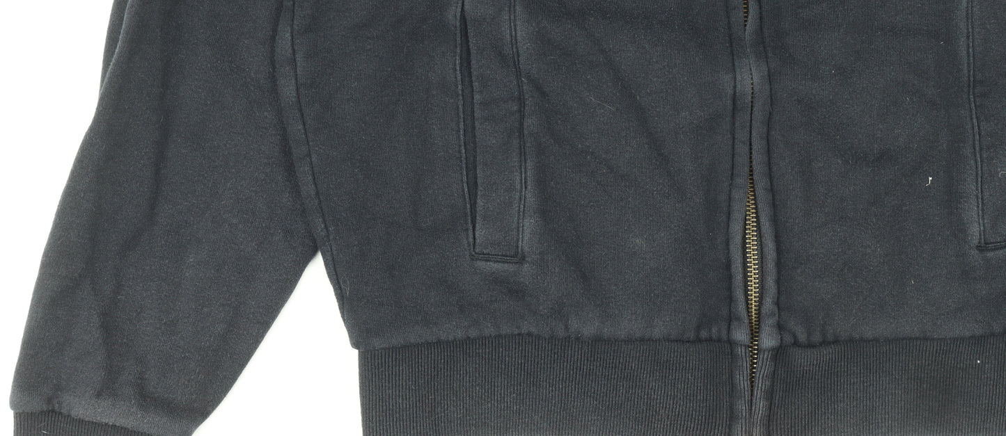 Jack Wills Men’s Black Full Zip Hoodie Size S Cotton Blend