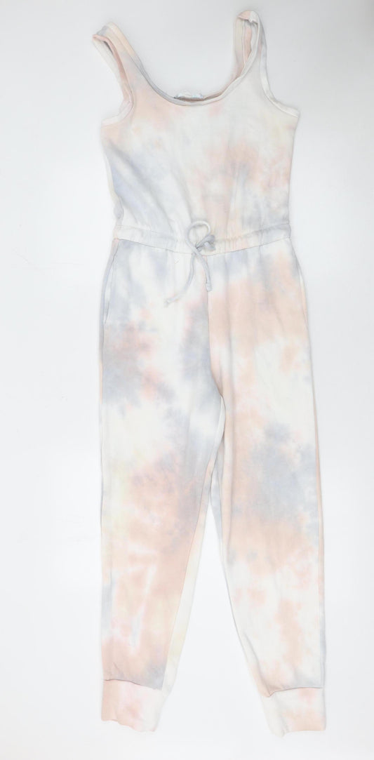 Hippie Rose Womens Tie Dye Jumpsuit Small Multicoloured Sleeveless Lounge Romper