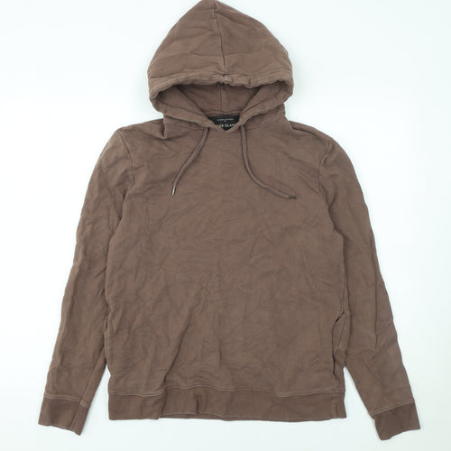 River Island Men’s Brown Pullover Hoodie Size S Cotton Casual