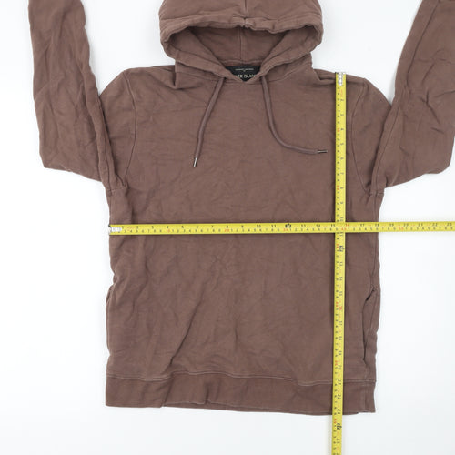 River Island Men’s Brown Pullover Hoodie Size S Cotton Casual