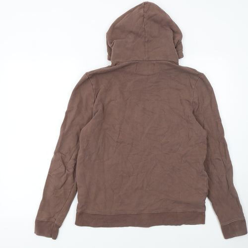 River Island Men’s Brown Pullover Hoodie Size S Cotton Casual