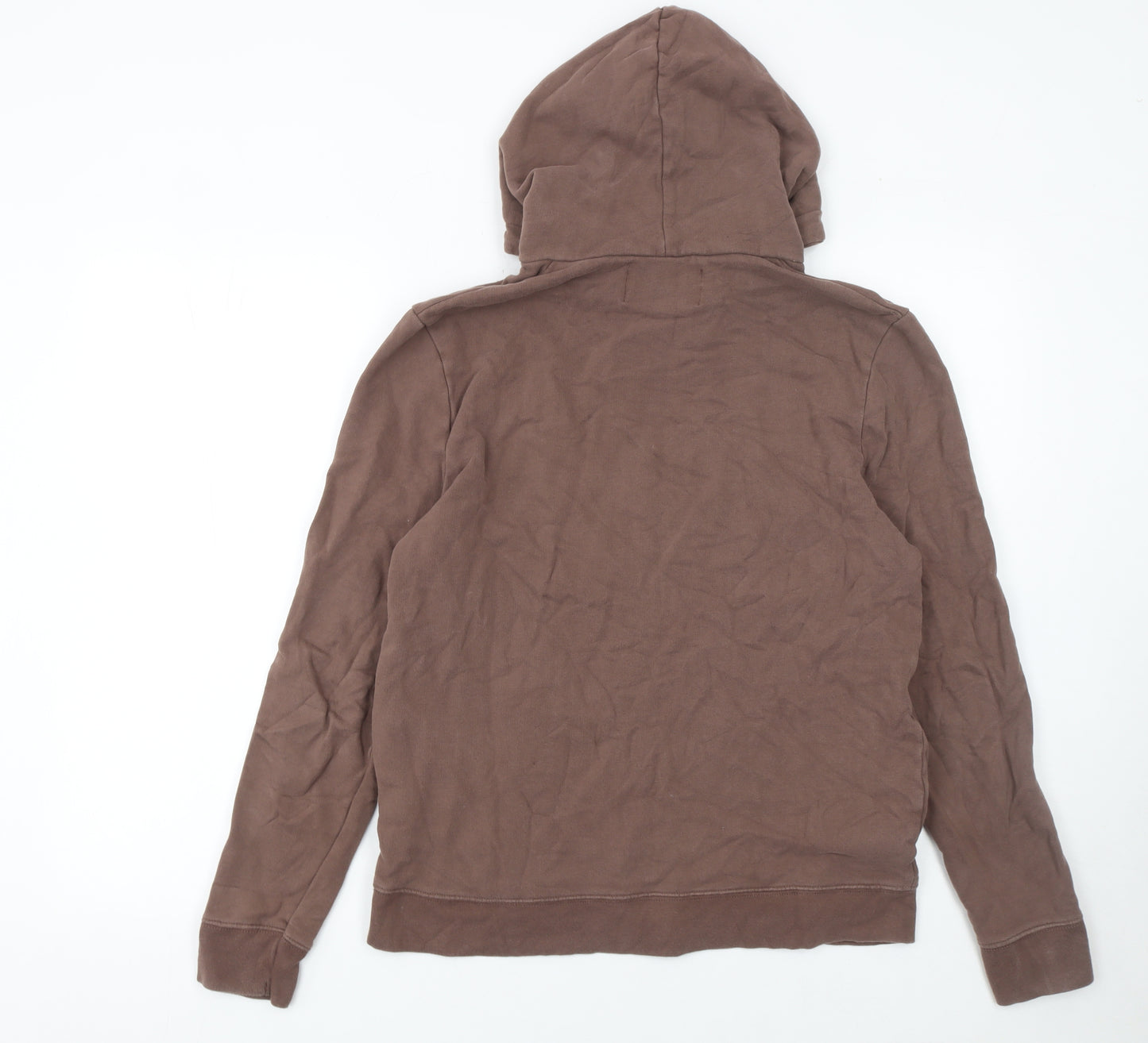 River Island Men’s Brown Pullover Hoodie Size S Cotton Casual