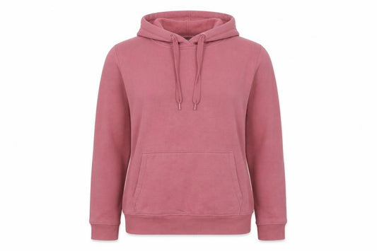 Front view of 90 Degree by Reflex women’s pink pullover hoodie xl polyester blend