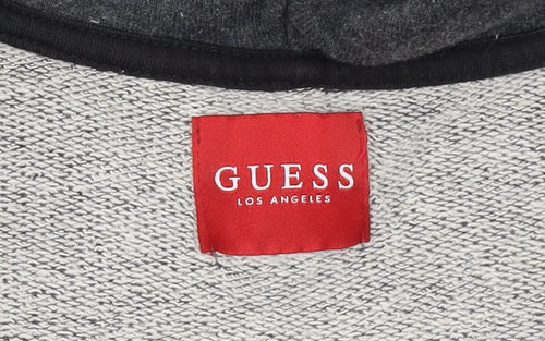 Guess Men’s Grey Full Zip Hoodie Size L – Los Angeles 1981 Logo