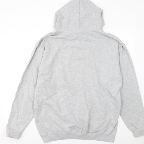 Just Hoods AWDis Women's Grey Harry Styles Graphic Pullover Hoodie XL