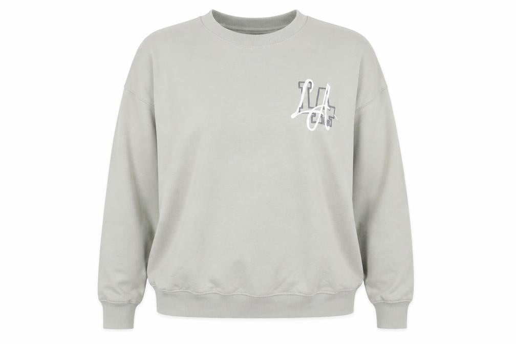 Front view of Dunnes Women’s Grey LA Logo Pullover Sweatshirt Large