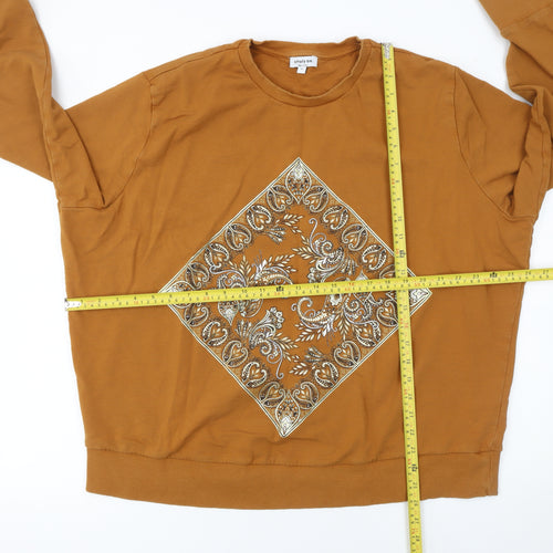 Simply Be Women’s Brown Paisley Graphic Pullover Sweatshirt Size 22