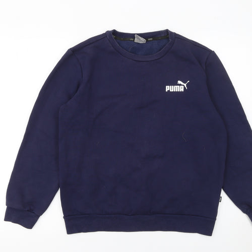 Puma Men's Blue Crew Neck Pullover Sweatshirt Size S