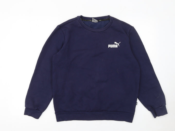 Puma Men's Blue Crew Neck Pullover Sweatshirt Size S