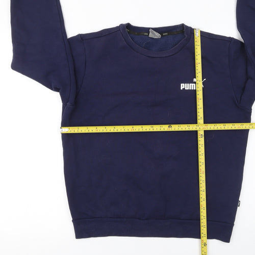 Puma Men's Blue Crew Neck Pullover Sweatshirt Size S