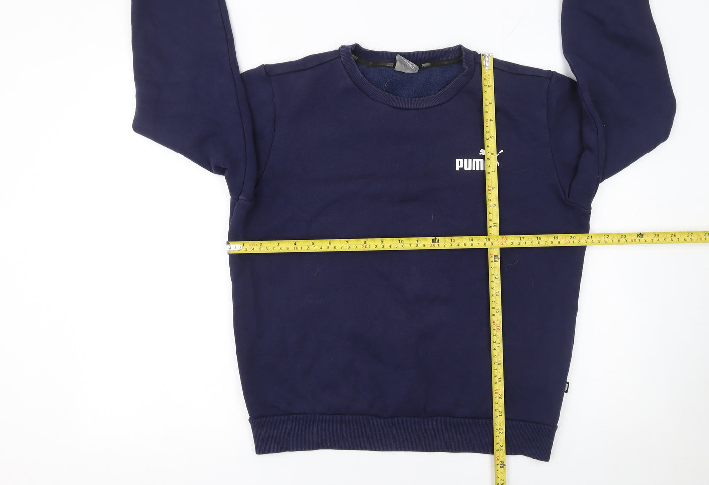 Puma Men's Blue Crew Neck Pullover Sweatshirt Size S