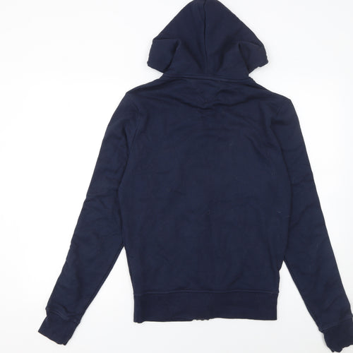 Tommy Hilfiger Men's Navy Full Zip Hoodie S Cotton Blend
