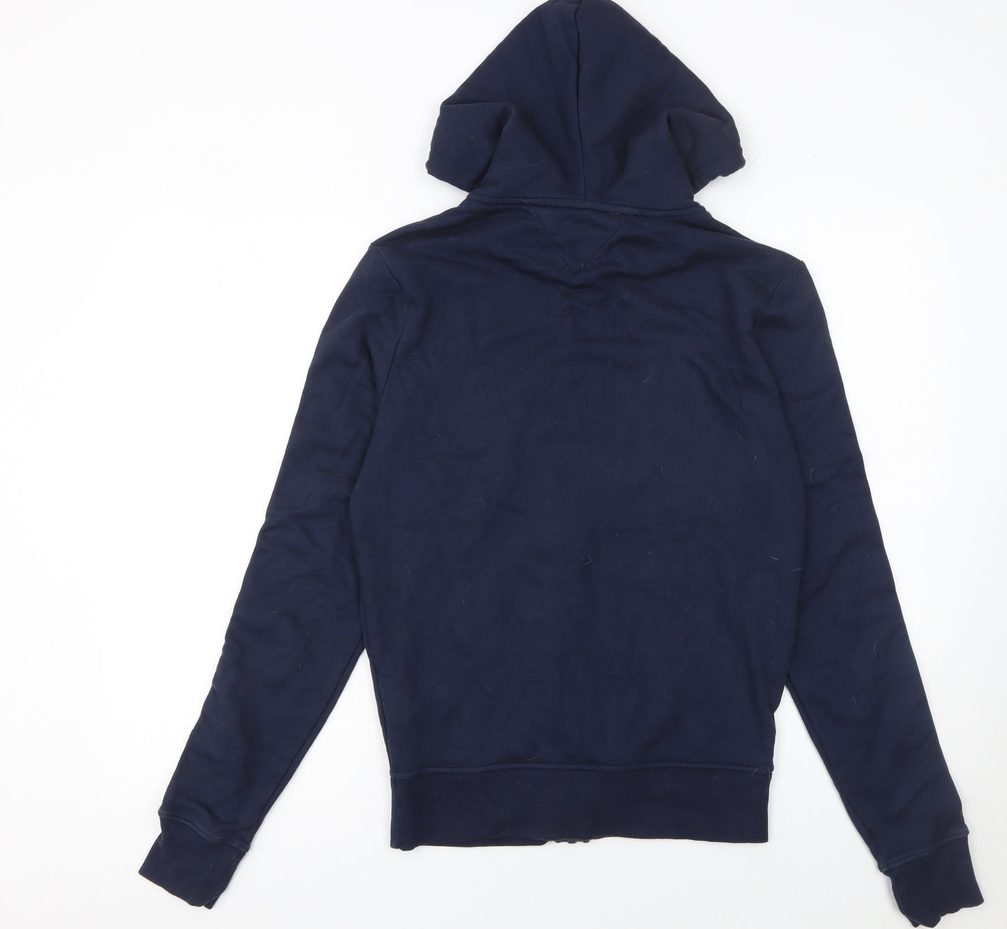 Tommy Hilfiger Men's Navy Full Zip Hoodie S Cotton Blend