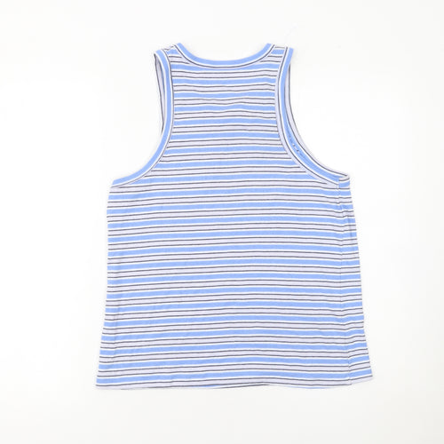 GAP Womens Blue Striped Cotton Jersey Tank Top XL