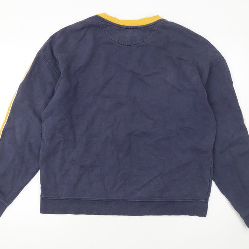 Urban Outfitters Men's Yellow Blue Colour Block Sweatshirt Size S