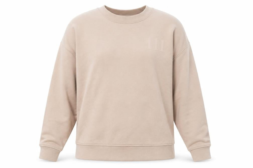 Front view of Primark Women’s Beige Pullover Sweatshirt XS Cotton Blend
