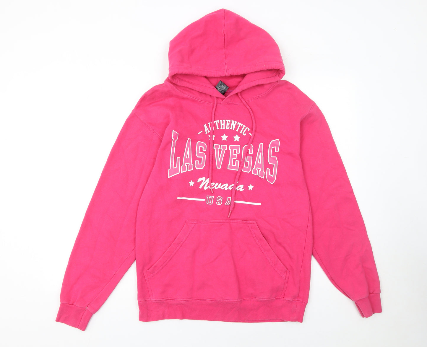 Point Sportswear Women's Pink Pullover Hoodie Size S Las Vegas Print