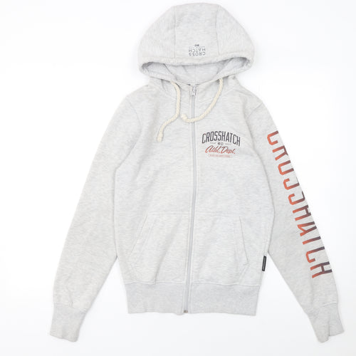 Crosshatch Womens Grey Full Zip Hoodie XS Sports Lite