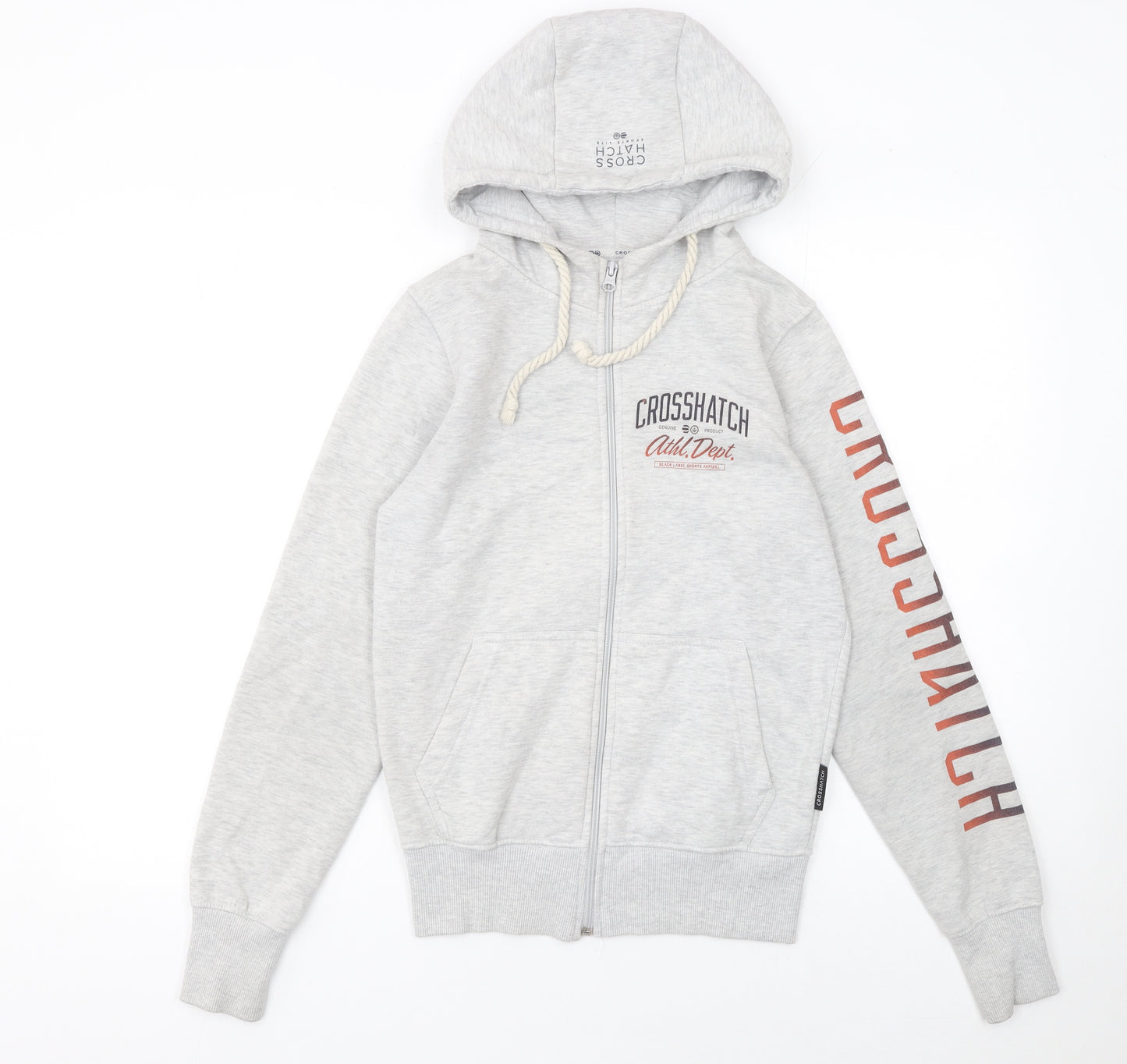 Crosshatch Womens Grey Full Zip Hoodie XS Sports Lite