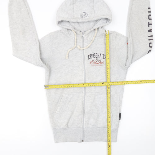 Crosshatch Womens Grey Full Zip Hoodie XS Sports Lite