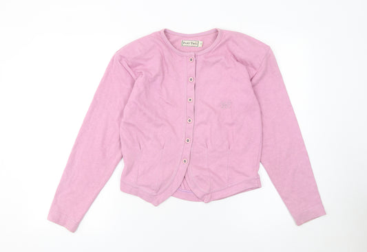 Part Two Women's Pink Cotton Button Cardigan Size M