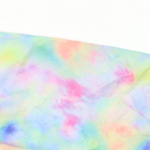 Brave Soul Womens Multicoloured Tie-Dye Hooded Windbreaker Jacket Size 12