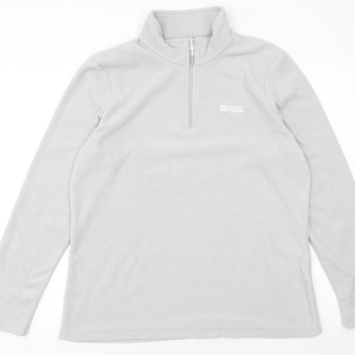 Regatta Women’s Grey Fleece 1/4 Zip Pullover Sweatshirt UK 14
