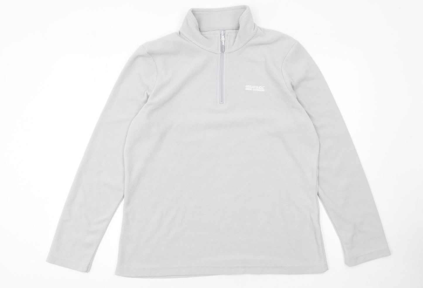 Regatta Women’s Grey Fleece 1/4 Zip Pullover Sweatshirt UK 14