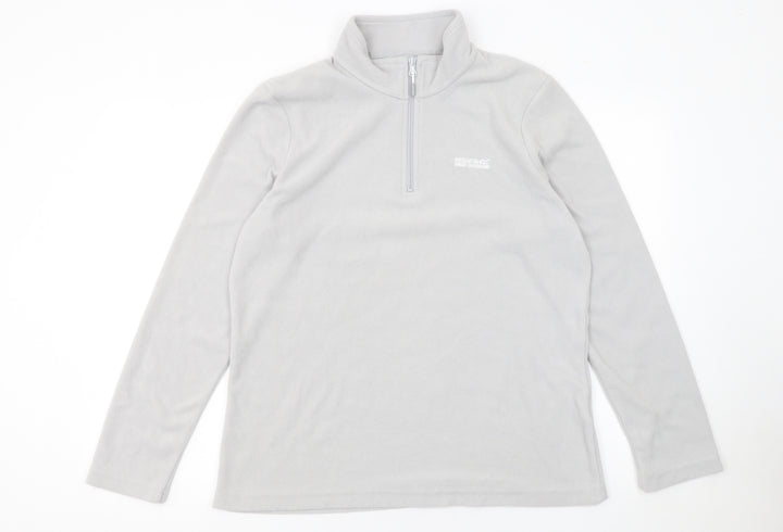 Regatta Women’s Grey Fleece 1/4 Zip Pullover Sweatshirt UK 14