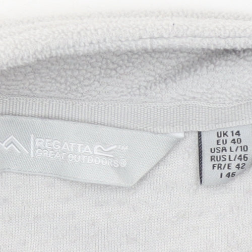 Regatta Women’s Grey Fleece 1/4 Zip Pullover Sweatshirt UK 14