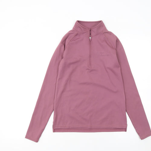 Dunnes Stores Girls Purple 1/4 Zip Active Sweatshirt Top 14 Years Lightweight