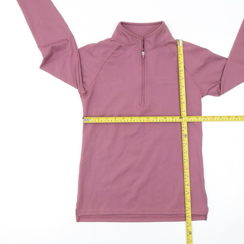 Dunnes Stores Girls Purple 1/4 Zip Active Sweatshirt Top 14 Years Lightweight