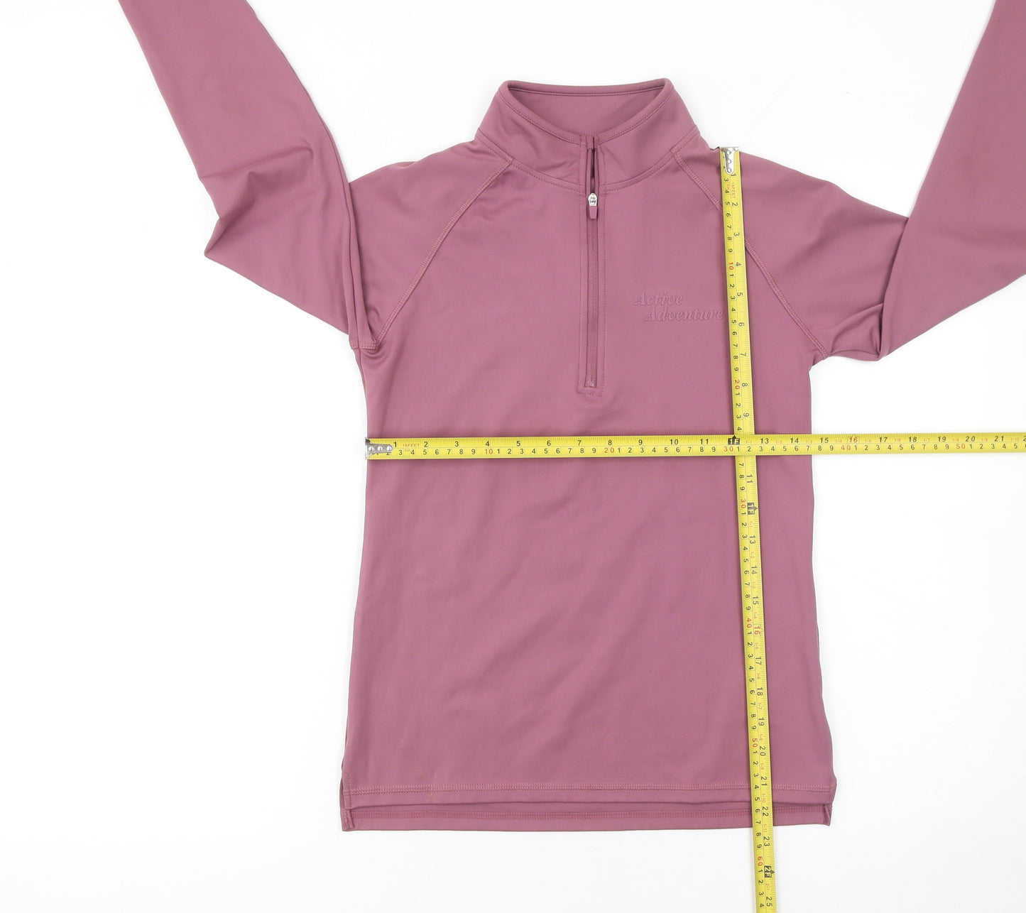 Dunnes Stores Girls Purple 1/4 Zip Active Sweatshirt Top 14 Years Lightweight