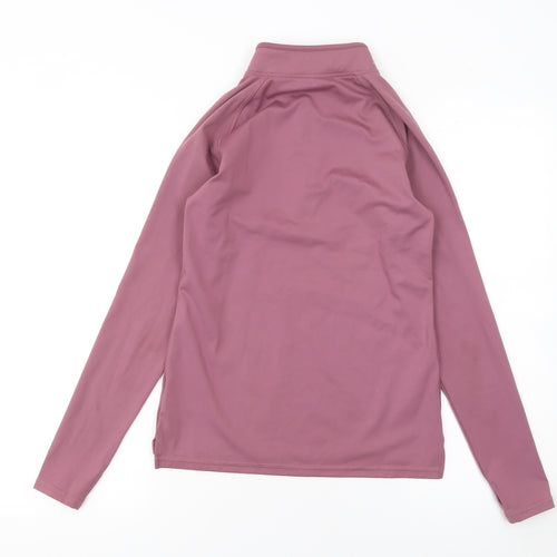 Dunnes Stores Girls Purple 1/4 Zip Active Sweatshirt Top 14 Years Lightweight