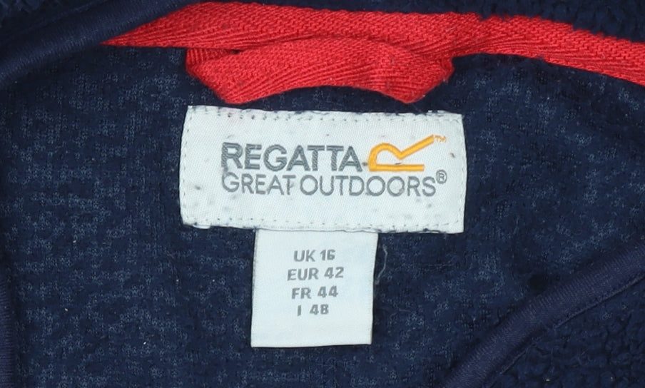 Regatta Great Outdoors Women Navy Fleece Pullover Sweatshirt UK 16