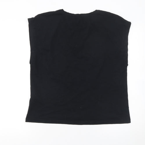 Vero Moda Women's Black California Dreaming Graphic Sleeveless T-Shirt Size XL