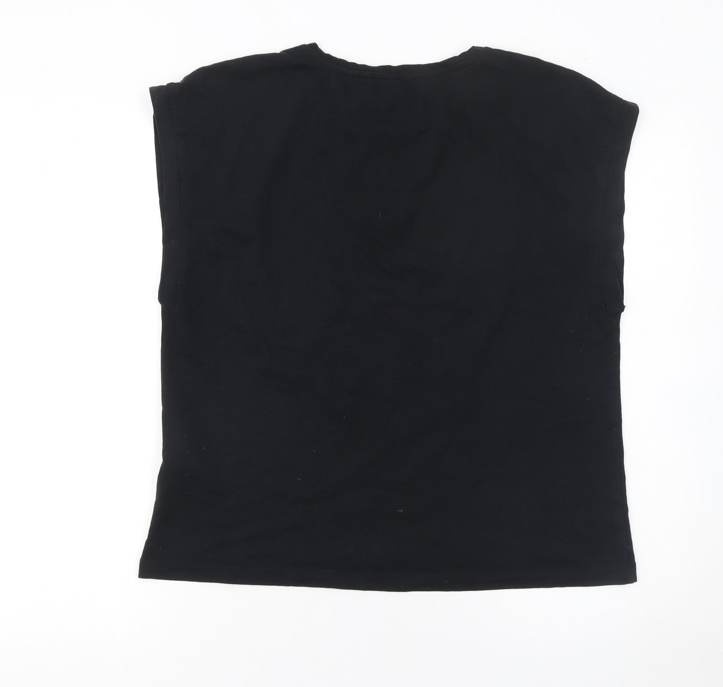 Vero Moda Women's Black California Dreaming Graphic Sleeveless T-Shirt Size XL