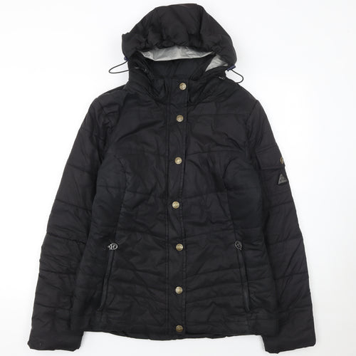 Iguana Fashion Women's Black Size 12 Hooded Puffer Jacket