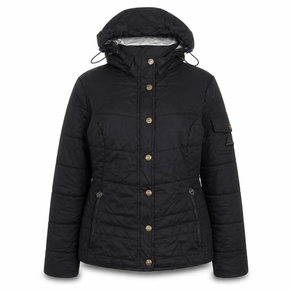 Iguana Fashion Women's Black Size 12 Hooded Puffer Jacket