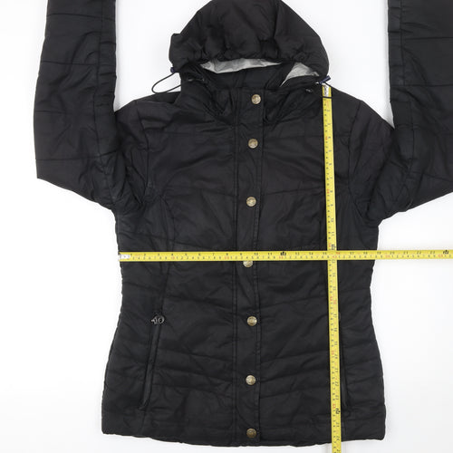 Iguana Fashion Women's Black Size 12 Hooded Puffer Jacket