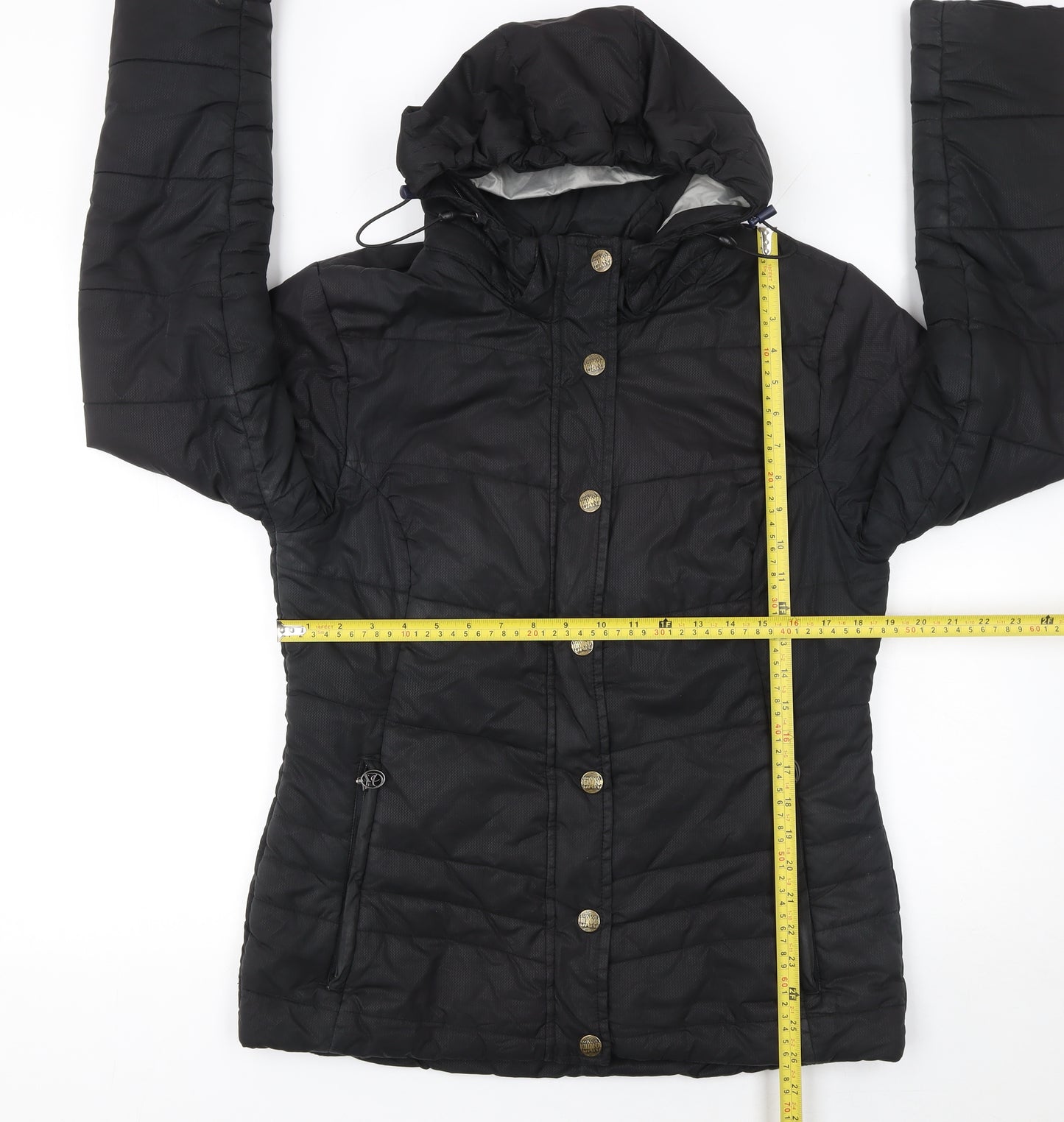 Iguana Fashion Women's Black Size 12 Hooded Puffer Jacket