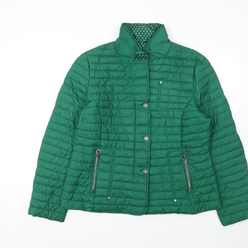 Fly Womens Green 4XL Quilted Puffer Jacket Lightweight Coat