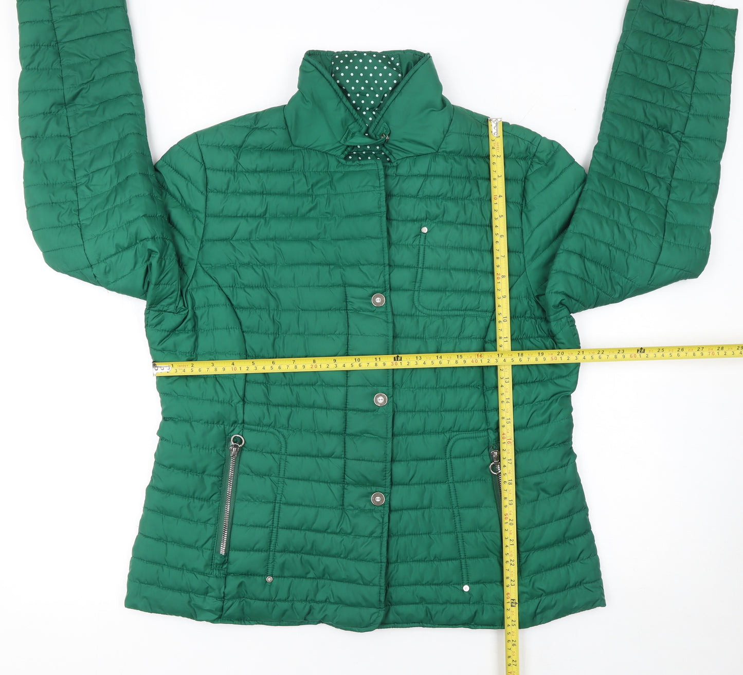 Fly Womens Green 4XL Quilted Puffer Jacket Lightweight Coat