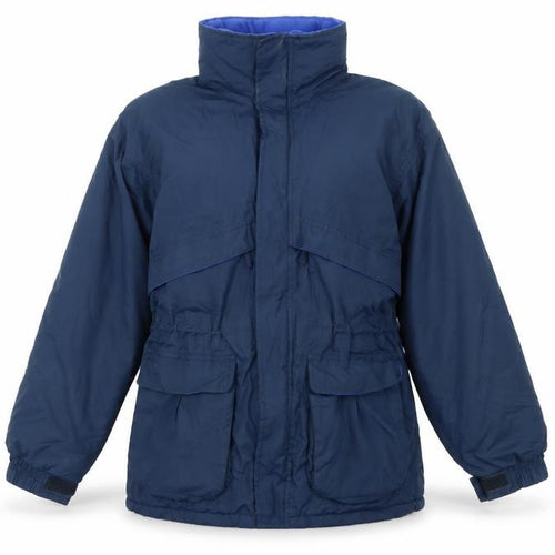 Alexandra Women’s Blue Nylon Parka Jacket M Mid-Length Winter Coat