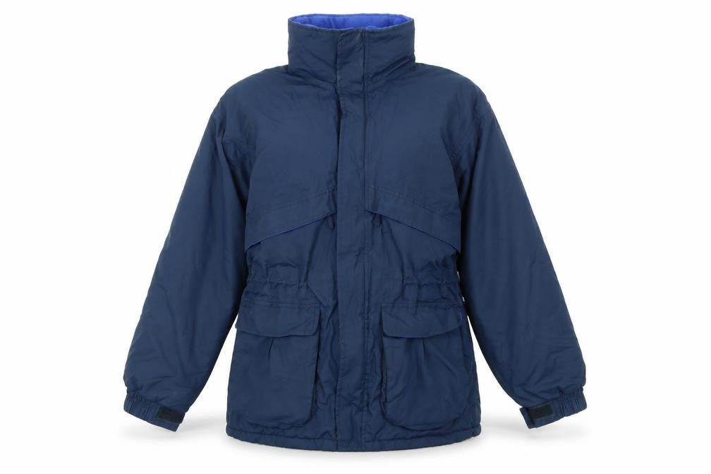 Alexandra Women’s Blue Nylon Parka Jacket M Mid-Length Winter Coat