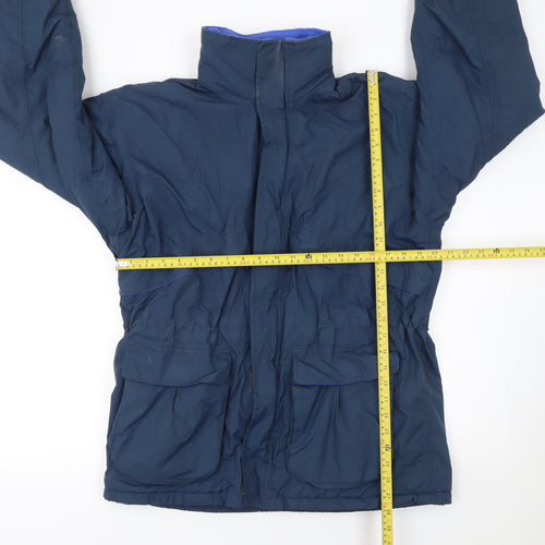 Alexandra Women’s Blue Nylon Parka Jacket M Mid-Length Winter Coat