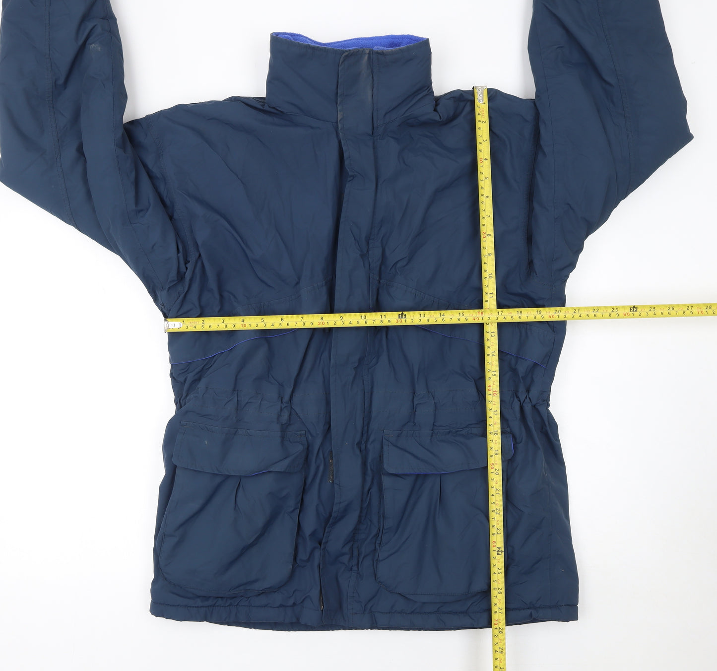Alexandra Women’s Blue Nylon Parka Jacket M Mid-Length Winter Coat