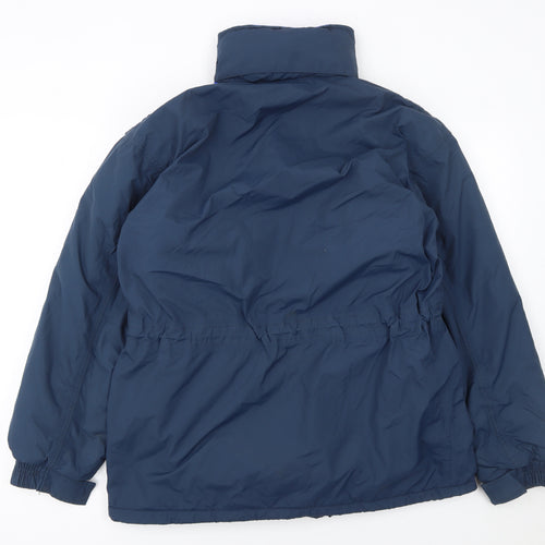 Alexandra Women’s Blue Nylon Parka Jacket M Mid-Length Winter Coat