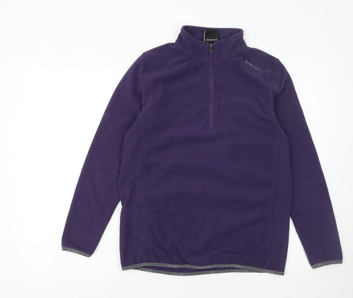 TOG24 Women's Purple Fleece 1/2 Zip Pullover Sweatshirt Size 12-14