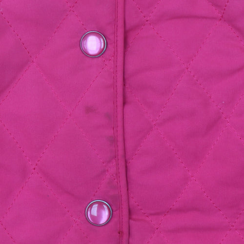 David Barry Womens Pink Quilted Mid-Length Jacket Size 12